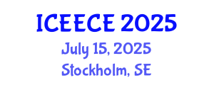 International Conference on Energy, Environmental and Chemical Engineering (ICEECE) July 15, 2025 - Stockholm, Sweden