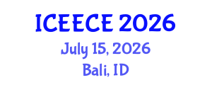 International Conference on Energy, Environmental and Chemical Engineering (ICEECE) July 15, 2026 - Bali, Indonesia