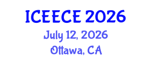 International Conference on Energy, Environmental and Chemical Engineering (ICEECE) July 12, 2026 - Ottawa, Canada