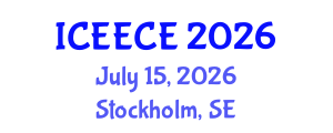 International Conference on Energy, Environmental and Chemical Engineering (ICEECE) July 15, 2026 - Stockholm, Sweden