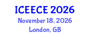 International Conference on Energy, Environmental and Chemical Engineering (ICEECE) November 18, 2026 - London, United Kingdom