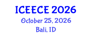 International Conference on Energy, Environmental and Chemical Engineering (ICEECE) October 25, 2026 - Bali, Indonesia