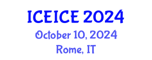 International Conference on Energy Industry and Clean Energy (ICEICE) October 10, 2024 - Rome, Italy