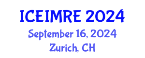 International Conference on Energy Industry, Markets and Renewable Energy (ICEIMRE) September 16, 2024 - Zurich, Switzerland