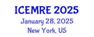 International Conference on Energy Management and Renewable Energy (ICEMRE) January 28, 2025 - New York, United States