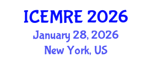 International Conference on Energy Management and Renewable Energy (ICEMRE) January 28, 2026 - New York, United States