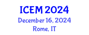 International Conference on Energy Management (ICEM) December 16, 2024 - Rome, Italy