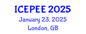 International Conference on Energy, Power and Electrical Engineering (ICEPEE) January 23, 2025 - London, United Kingdom