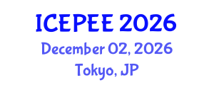 International Conference on Energy, Power and Electrical Engineering (ICEPEE) December 02, 2026 - Tokyo, Japan International Conference on Energy, Power and Electrical Engineering (ICEPEE) December 02, 2026 - Tokyo, Japan