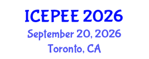 International Conference on Energy, Power and Electrical Engineering (ICEPEE) September 20, 2026 - Toronto, Canada