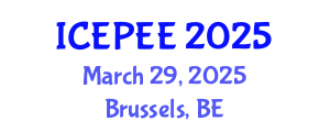 International Conference on Energy, Power and Environmental Engineering (ICEPEE) March 29, 2025 - Brussels, Belgium