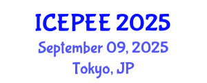 International Conference on Energy, Power and Environmental Engineering (ICEPEE) September 09, 2025 - Tokyo, Japan