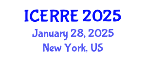 International Conference on Energy Recovery and Renewable Energy (ICERRE) January 28, 2025 - New York, United States