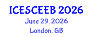 International Conference on Energy-Saving Construction and Energy-Efficient Building (ICESCEEB) June 29, 2026 - London, United Kingdom International Conference on Energy-Saving Construction and Energy-Efficient Building (ICESCEEB) June 29, 2026 - London, United Kingdom