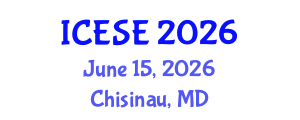 International Conference on Energy Science and Engineering (ICESE) June 15, 2026 - Chisinau, Republic of Moldova International Conference on Energy Science and Engineering (ICESE) June 15, 2026 - Chisinau, Republic of Moldova