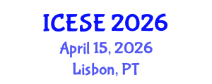 International Conference on Energy Storage and Electrochemistry (ICESE) April 15, 2026 - Lisbon, Portugal