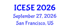 International Conference on Energy Storage and Electrochemistry (ICESE) September 27, 2026 - San Francisco, United States