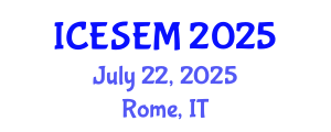 International Conference on Energy Storage and Energy Management (ICESEM) July 22, 2025 - Rome, Italy