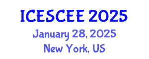 International Conference on Energy Storage, Conversion and Electrical Engineering (ICESCEE) January 28, 2025 - New York, United States