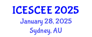 International Conference on Energy Storage, Conversion and Electrical Engineering (ICESCEE) January 28, 2025 - Sydney, Australia