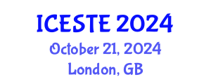 International Conference on Energy Storage Technology and Electrochemistry (ICESTE) October 21, 2024 - London, United Kingdom