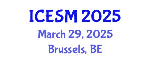 International Conference on Energy Systems and Management (ICESM) March 29, 2025 - Brussels, Belgium