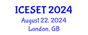 International Conference on Energy Systems Engineering and Technology (ICESET) August 22, 2024 - London, United Kingdom