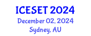 International Conference on Energy Systems Engineering and Technology (ICESET) December 02, 2024 - Sydney, Australia