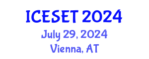 International Conference on Energy Systems Engineering and Technology (ICESET) July 29, 2024 - Vienna, Austria