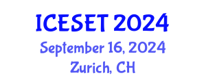 International Conference on Energy Systems Engineering and Technology (ICESET) September 16, 2024 - Zurich, Switzerland