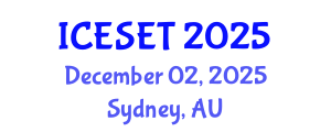 International Conference on Energy Systems Engineering and Technology (ICESET) December 02, 2025 - Sydney, Australia