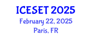 International Conference on Energy Systems Engineering and Technology (ICESET) February 22, 2025 - Paris, France