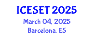 International Conference on Energy Systems Engineering and Technology (ICESET) March 04, 2025 - Barcelona, Spain