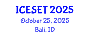 International Conference on Energy Systems Engineering and Technology (ICESET) October 25, 2025 - Bali, Indonesia