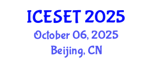 International Conference on Energy Systems Engineering and Technology (ICESET) October 06, 2025 - Beijing, China