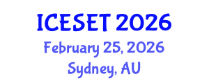 International Conference on Energy Systems Engineering and Technology (ICESET) February 25, 2026 - Sydney, Australia