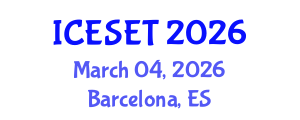 International Conference on Energy Systems Engineering and Technology (ICESET) March 04, 2026 - Barcelona, Spain