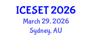 International Conference on Energy Systems Engineering and Technology (ICESET) March 29, 2026 - Sydney, Australia