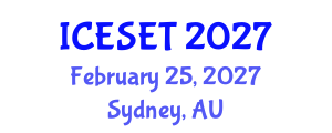 International Conference on Energy Systems Engineering and Technology (ICESET) February 25, 2027 - Sydney, Australia International Conference on Energy Systems Engineering and Technology (ICESET) February 25, 2027 - Sydney, Australia