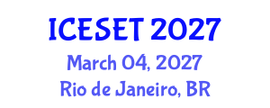 International Conference on Energy Systems Engineering and Technology (ICESET) March 04, 2027 - Rio de Janeiro, Brazil International Conference on Energy Systems Engineering and Technology (ICESET) March 04, 2027 - Rio de Janeiro, Brazil