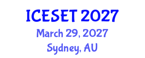 International Conference on Energy Systems Engineering and Technology (ICESET) March 29, 2027 - Sydney, Australia International Conference on Energy Systems Engineering and Technology (ICESET) March 29, 2027 - Sydney, Australia