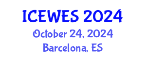 International Conference on Energy, Water and Environment Systems (ICEWES) October 24, 2024 - Barcelona, Spain