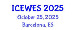 International Conference on Energy, Water and Environment Systems (ICEWES) October 25, 2025 - Barcelona, Spain