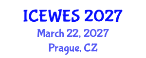 International Conference on Energy, Water and Environment Systems (ICEWES) March 22, 2027 - Prague, Czechia International Conference on Energy, Water and Environment Systems (ICEWES) March 22, 2027 - Prague, Czechia