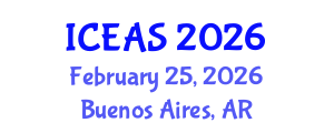 International Conference on Engineering and Applied Sciences (ICEAS) February 25, 2026 - Buenos Aires, Argentina