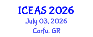 International Conference on Engineering and Applied Sciences (ICEAS) July 03, 2026 - Corfu, Greece International Conference on Engineering and Applied Sciences (ICEAS) July 03, 2026 - Corfu, Greece