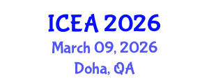 International Conference on Engineering and Architecture (ICEA) March 09, 2026 - Doha, Qatar International Conference on Engineering and Architecture (ICEA) March 09, 2026 - Doha, Qatar