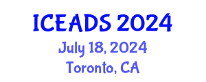 International Conference on Engineering and Design Sciences (ICEADS) July 18, 2024 - Toronto, Canada