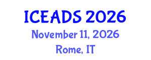 International Conference on Engineering and Design Sciences (ICEADS) November 11, 2026 - Rome, Italy International Conference on Engineering and Design Sciences (ICEADS) November 11, 2026 - Rome, Italy