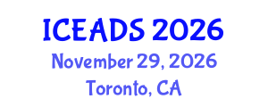 International Conference on Engineering and Design Sciences (ICEADS) November 29, 2026 - Toronto, Canada International Conference on Engineering and Design Sciences (ICEADS) November 29, 2026 - Toronto, Canada